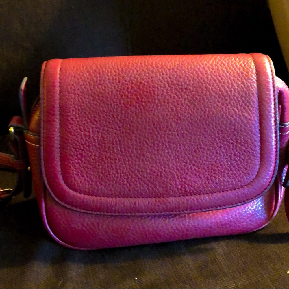 J.Crew Maroon Cross Body Bag with Lock/Keys